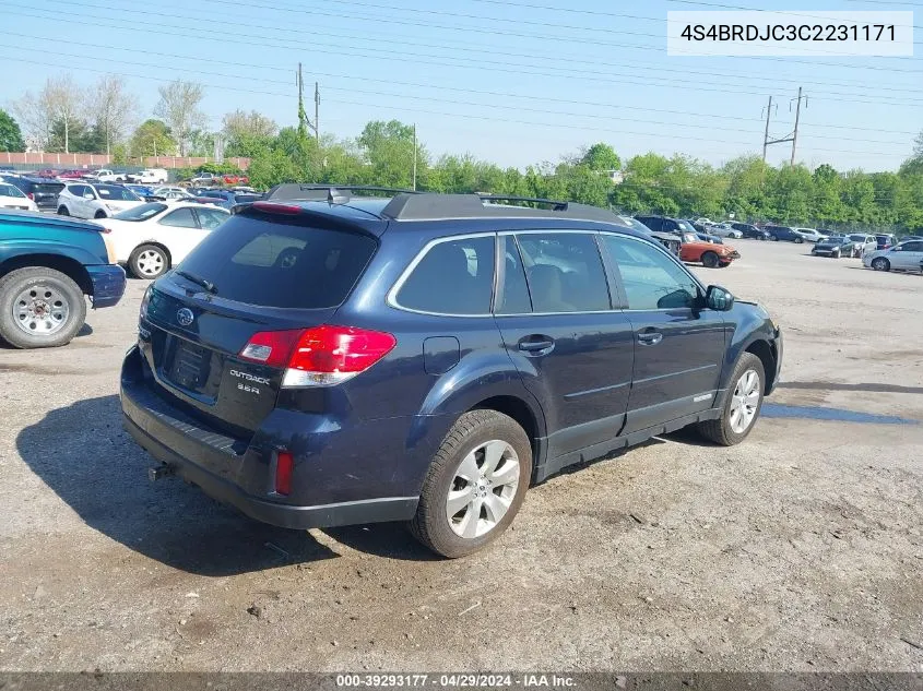 2012 Subaru Outback 3.6R Limited VIN: 4S4BRDJC3C2231171 Lot: 39293177