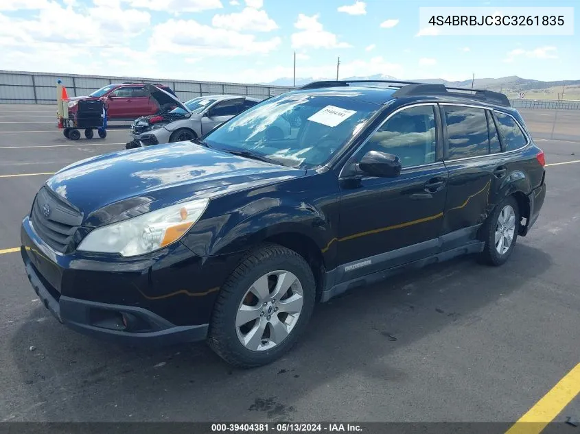 2012 Subaru Outback 2.5I Limited VIN: 4S4BRBJC3C3261835 Lot: 39404381