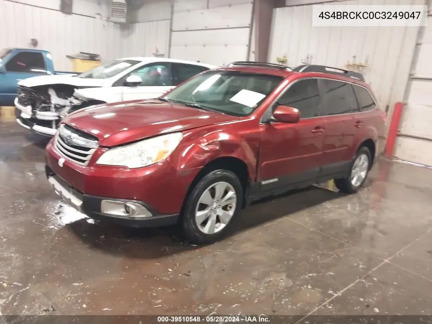 4S4BRCKC0C3249047 2012 Subaru Outback 2.5I Limited