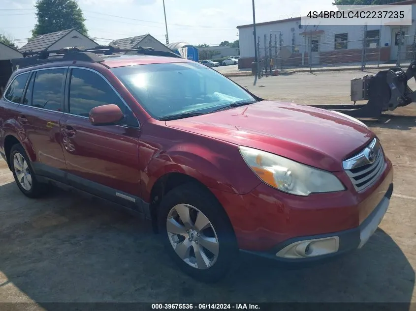 2012 Subaru Outback 3.6R Limited VIN: 4S4BRDLC4C2237235 Lot: 39675536