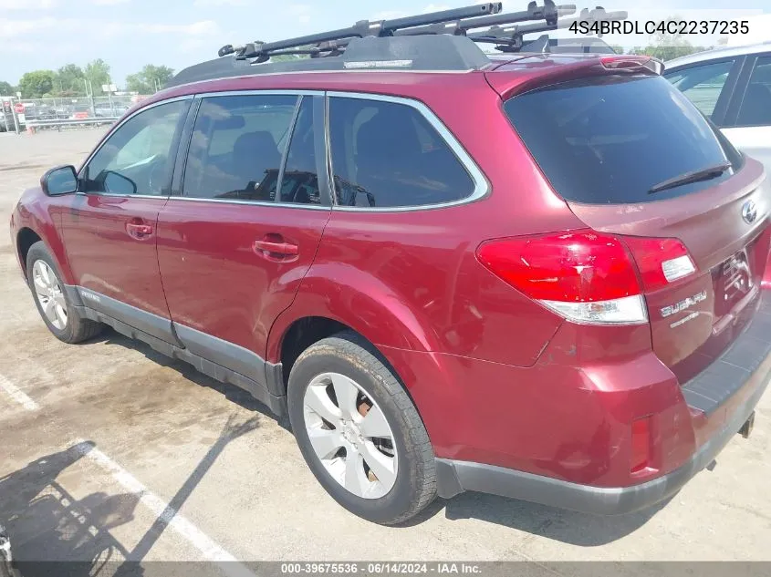 2012 Subaru Outback 3.6R Limited VIN: 4S4BRDLC4C2237235 Lot: 39675536