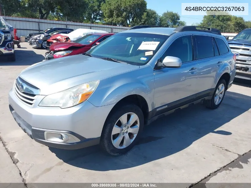 2012 Subaru Outback 2.5I Premium VIN: 4S4BRCCC2C3267063 Lot: 39889305