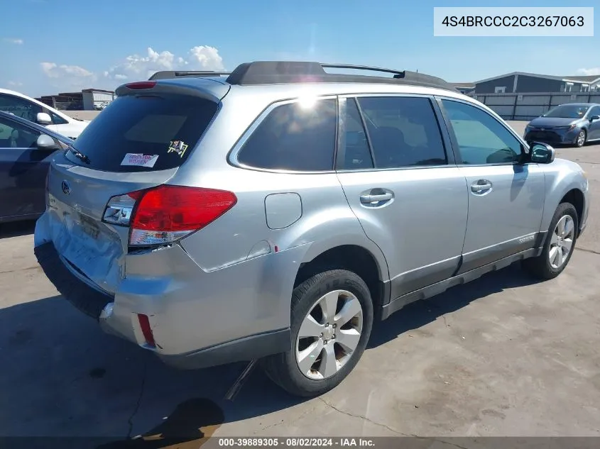 4S4BRCCC2C3267063 2012 Subaru Outback 2.5I Premium