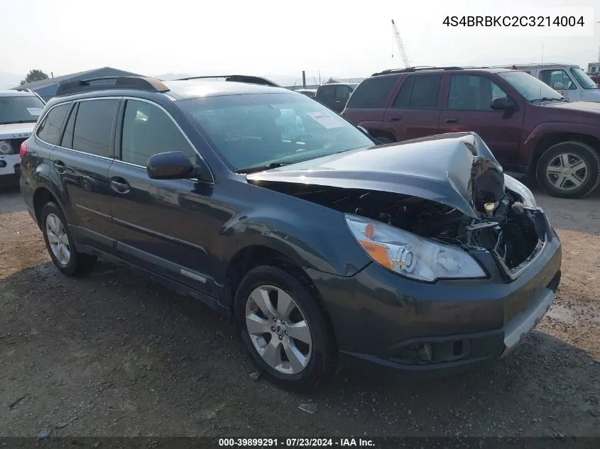 2012 Subaru Outback 2.5I Limited VIN: 4S4BRBKC2C3214004 Lot: 39899291