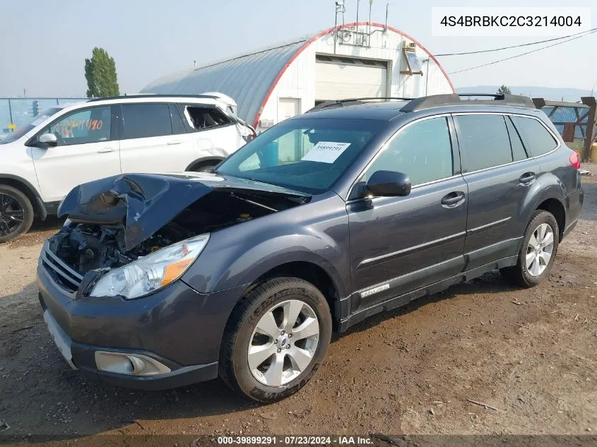 2012 Subaru Outback 2.5I Limited VIN: 4S4BRBKC2C3214004 Lot: 39899291