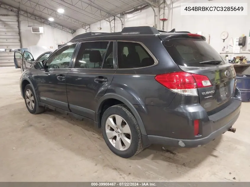 2012 Subaru Outback 2.5I Limited VIN: 4S4BRBKC7C3285649 Lot: 39908467