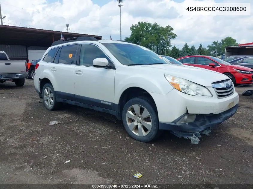 2012 Subaru Outback 2.5I Premium VIN: 4S4BRCCC4C3208600 Lot: 39909740