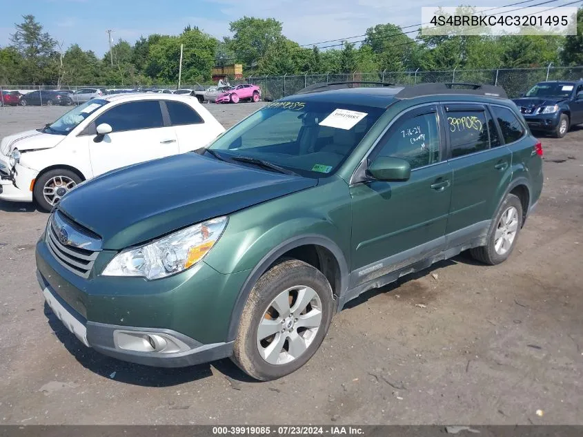 2012 Subaru Outback 2.5I Limited VIN: 4S4BRBKC4C3201495 Lot: 39919085