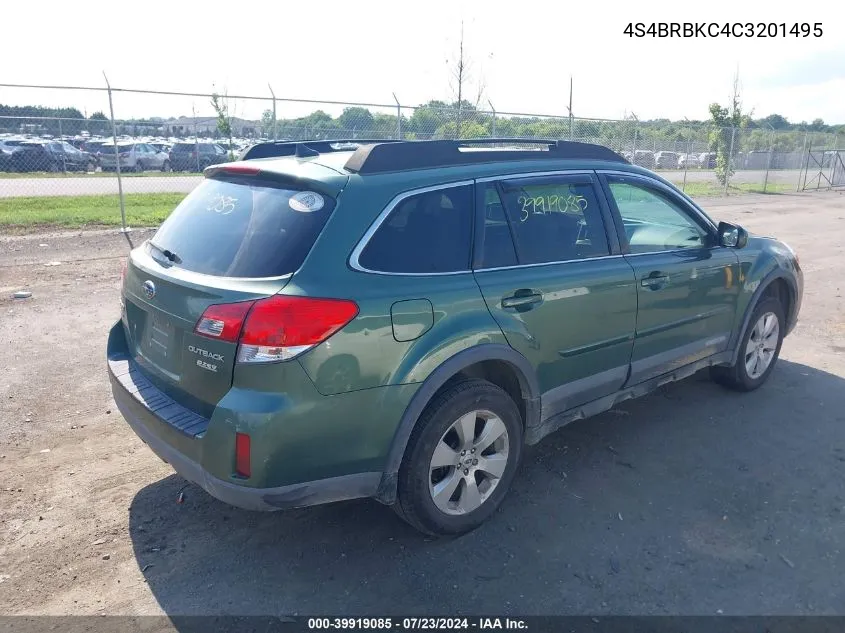 2012 Subaru Outback 2.5I Limited VIN: 4S4BRBKC4C3201495 Lot: 39919085