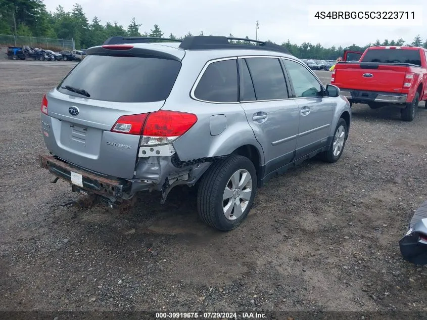 2012 Subaru Outback 2.5I Premium VIN: 4S4BRBGC5C3223711 Lot: 39919675