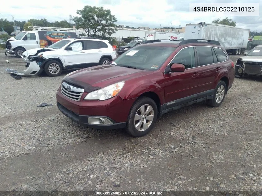 4S4BRDLC5C2210125 2012 Subaru Outback 3.6R Limited