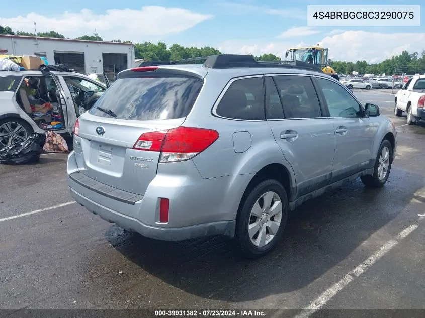 2012 Subaru Outback 2.5I Premium VIN: 4S4BRBGC8C3290075 Lot: 39931382