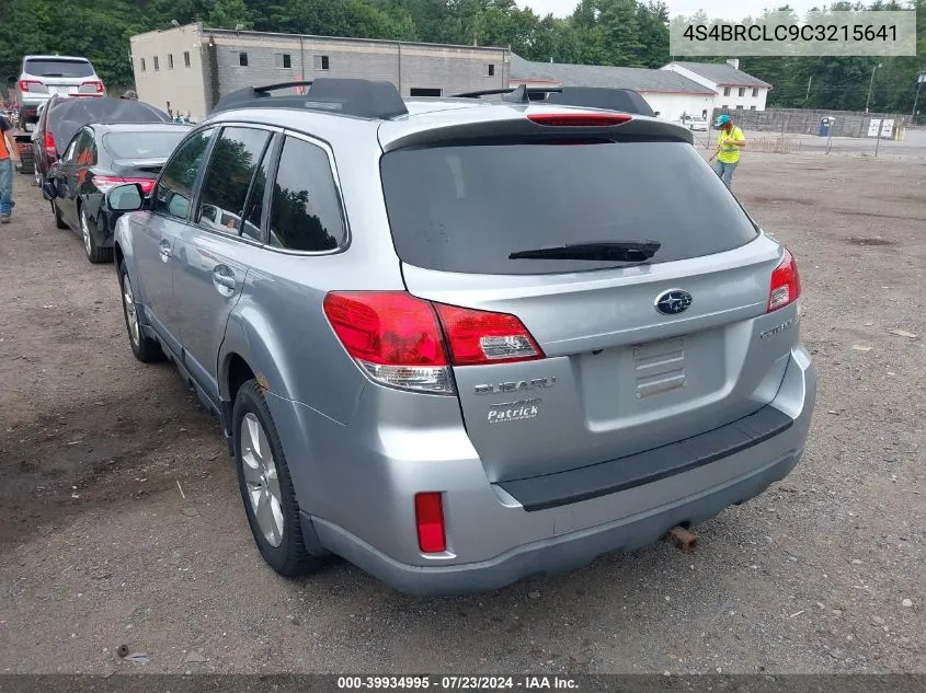 2012 Subaru Outback 2.5I Limited VIN: 4S4BRCLC9C3215641 Lot: 39934995