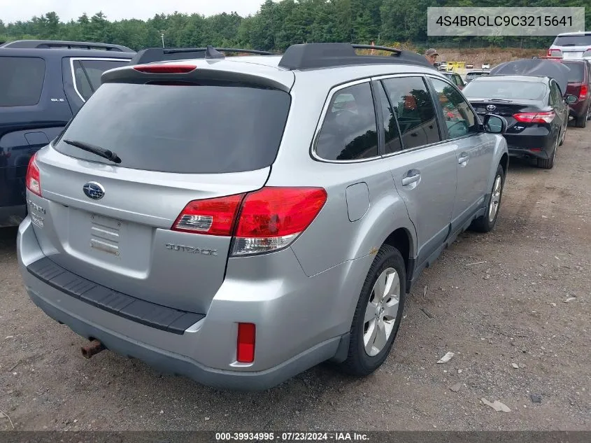 2012 Subaru Outback 2.5I Limited VIN: 4S4BRCLC9C3215641 Lot: 39934995