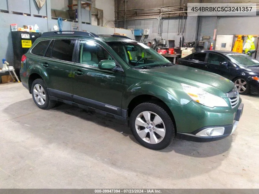 4S4BRBKC5C3241357 2012 Subaru Outback 2.5I Limited