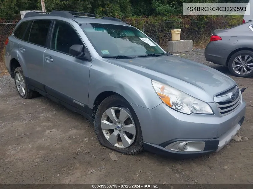 2012 Subaru Outback 2.5I Limited VIN: 4S4BRCKC4C3229593 Lot: 39953715