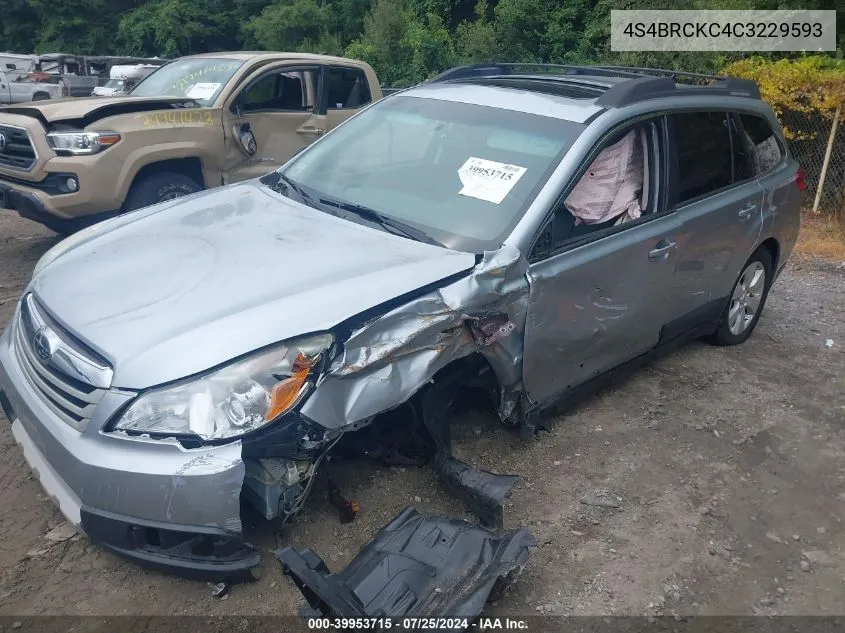 4S4BRCKC4C3229593 2012 Subaru Outback 2.5I Limited