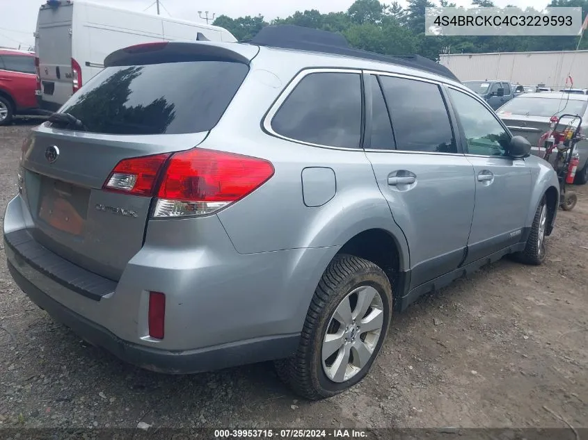 4S4BRCKC4C3229593 2012 Subaru Outback 2.5I Limited