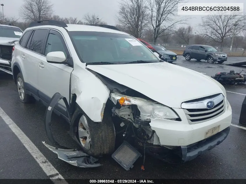 2012 Subaru Outback 2.5I Premium VIN: 4S4BRBCC6C3204588 Lot: 39963142