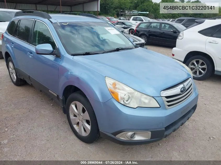 2012 Subaru Outback 2.5I Premium VIN: 4S4BRCBC1C3220141 Lot: 39969044