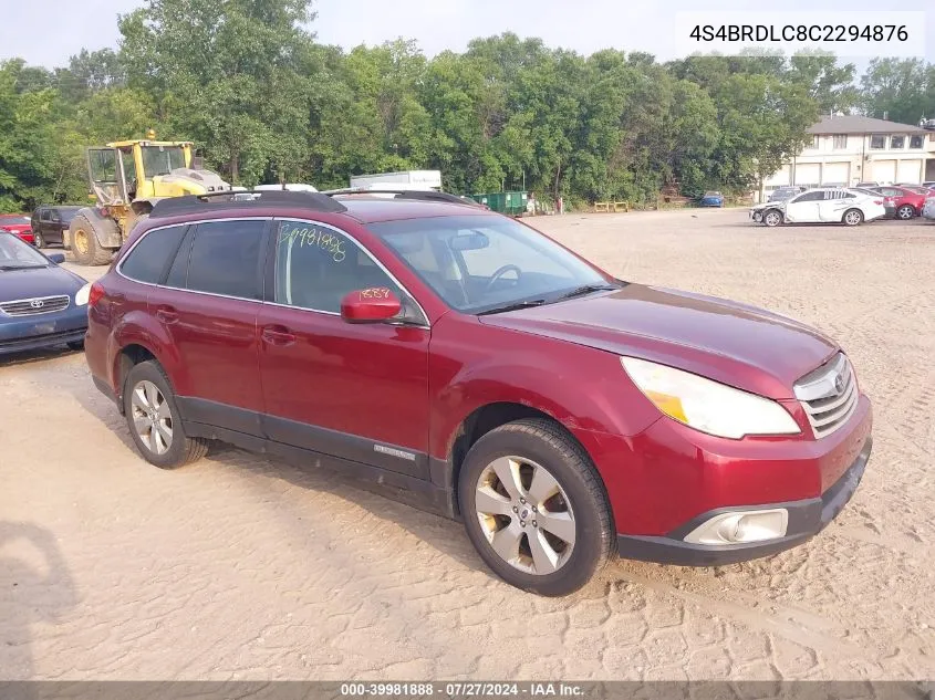 2012 Subaru Outback 3.6R Limited VIN: 4S4BRDLC8C2294876 Lot: 39981888