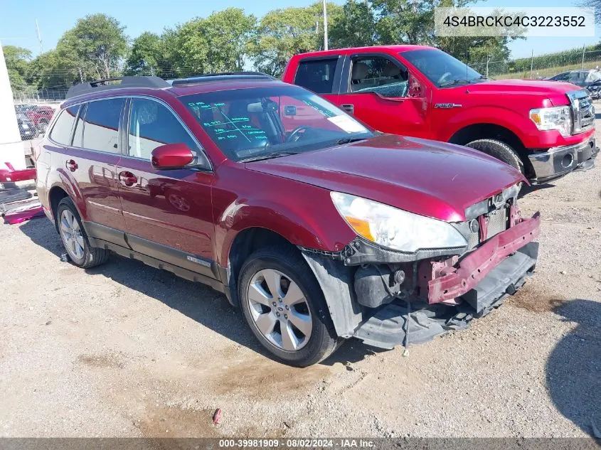 4S4BRCKC4C3223552 2012 Subaru Outback 2.5I Limited