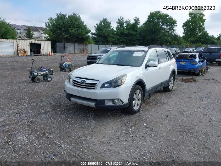 4S4BRBKC9C3262020 2012 Subaru Outback 2.5I Limited