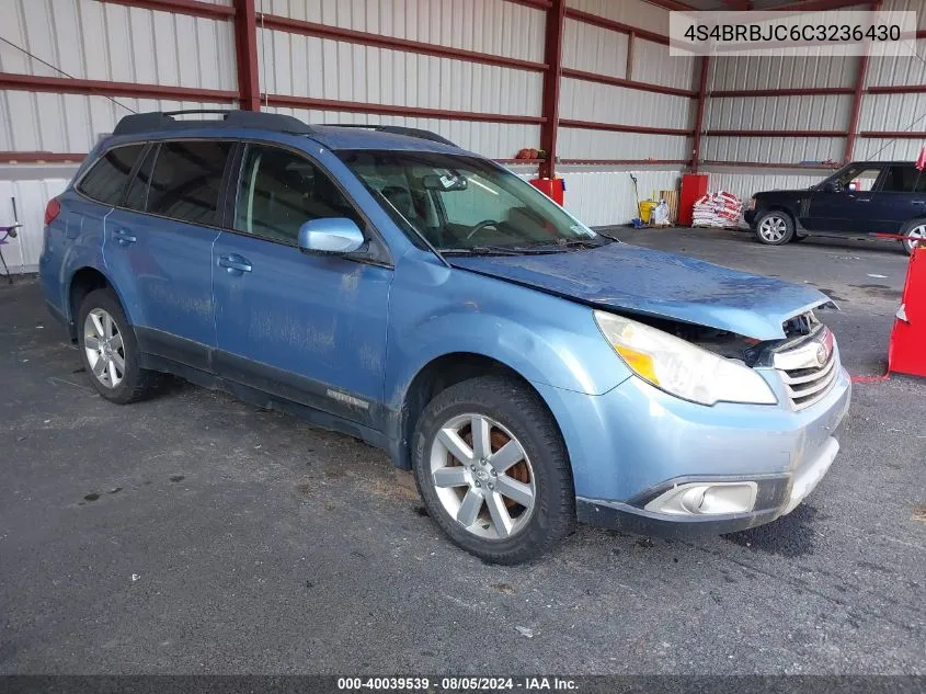 4S4BRBJC6C3236430 2012 Subaru Outback 2.5I Limited