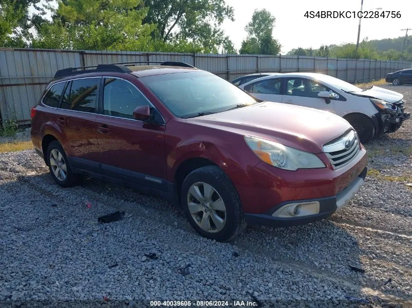 4S4BRDKC1C2284756 2012 Subaru Outback 3.6R Limited