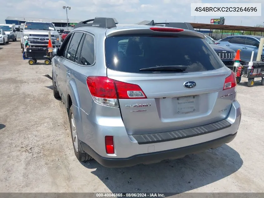 2012 Subaru Outback 2.5I Limited VIN: 4S4BRCKC2C3264696 Lot: 40046865