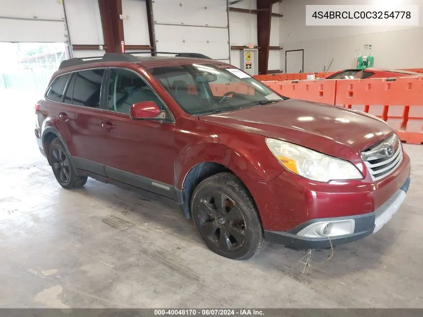 4S4BRCLC0C3254778 2012 Subaru Outback 2.5I Limited