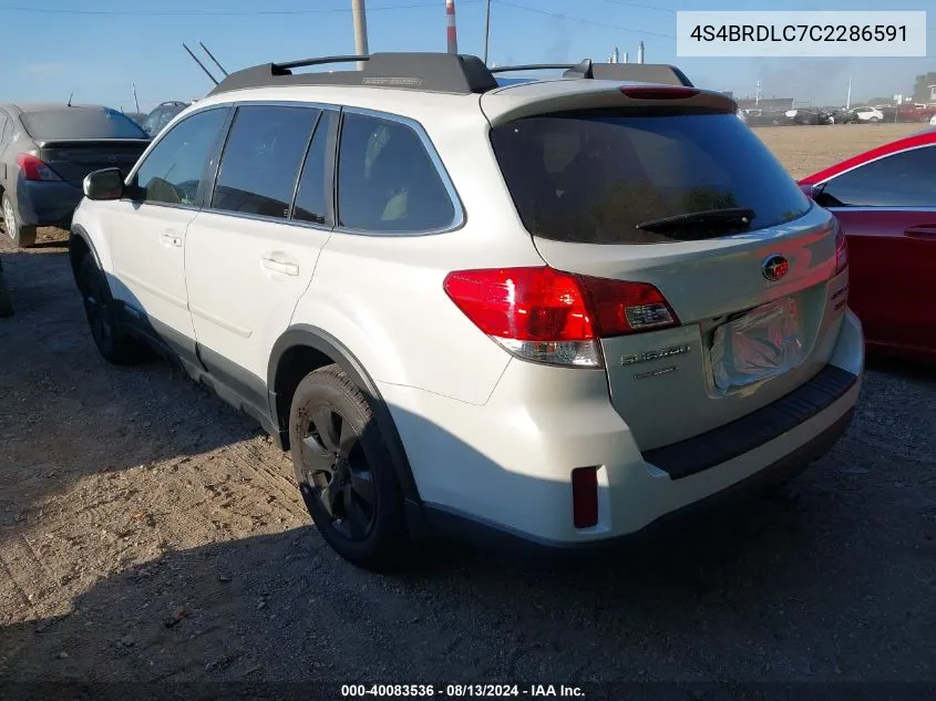 2012 Subaru Outback 3.6R Limited VIN: 4S4BRDLC7C2286591 Lot: 40083536