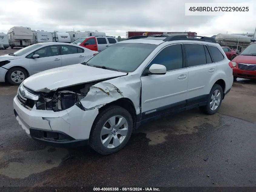 2012 Subaru Outback 3.6R Limited VIN: 4S4BRDLC7C2290625 Lot: 40085358