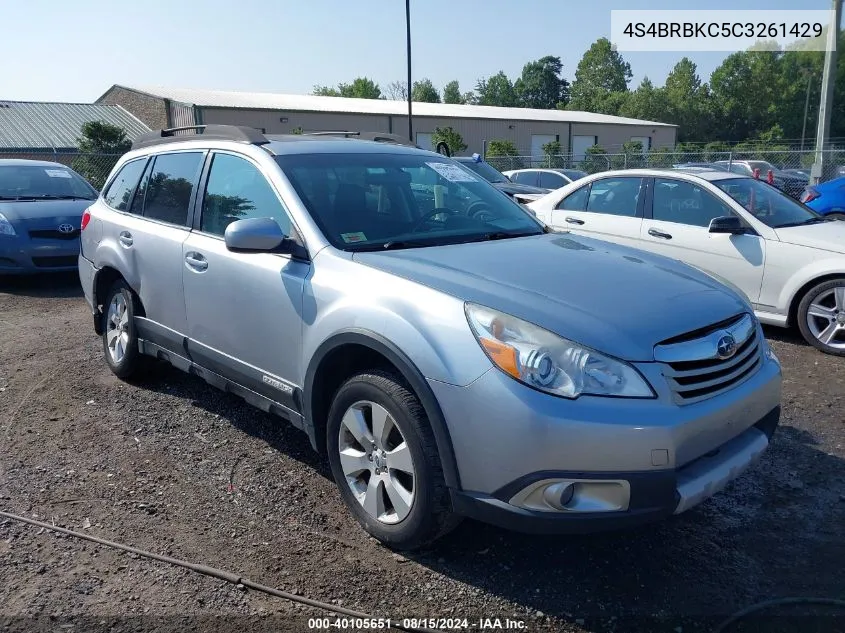 4S4BRBKC5C3261429 2012 Subaru Outback 2.5I Limited