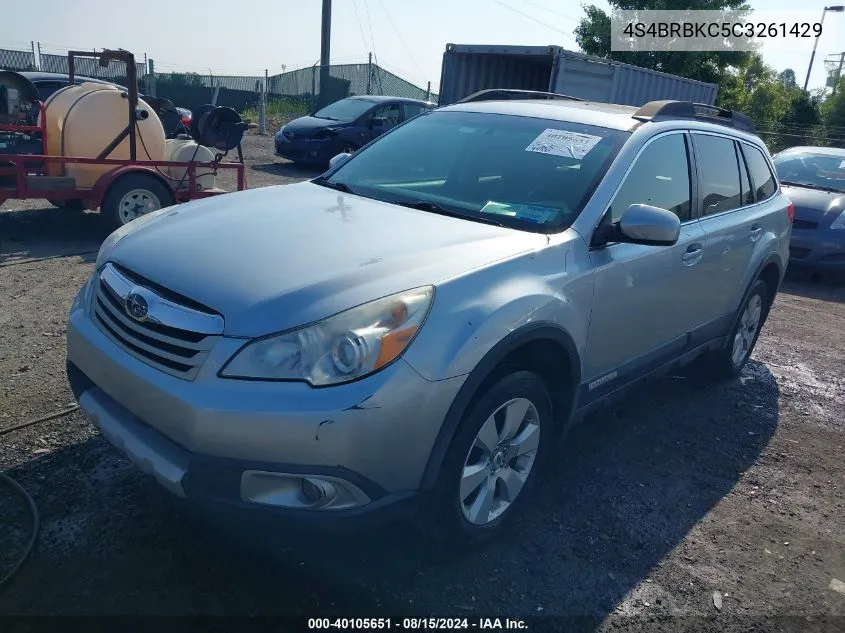 4S4BRBKC5C3261429 2012 Subaru Outback 2.5I Limited