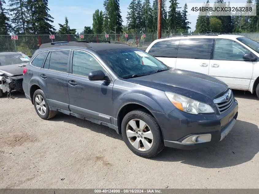 2012 Subaru Outback 2.5I Limited VIN: 4S4BRBJCXC3263288 Lot: 40124998