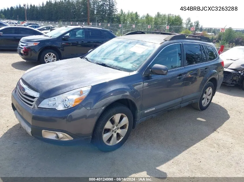 2012 Subaru Outback 2.5I Limited VIN: 4S4BRBJCXC3263288 Lot: 40124998