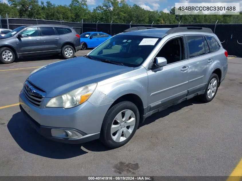 2012 Subaru Outback 2.5I Premium VIN: 4S4BRCCC8C3301488 Lot: 40141916