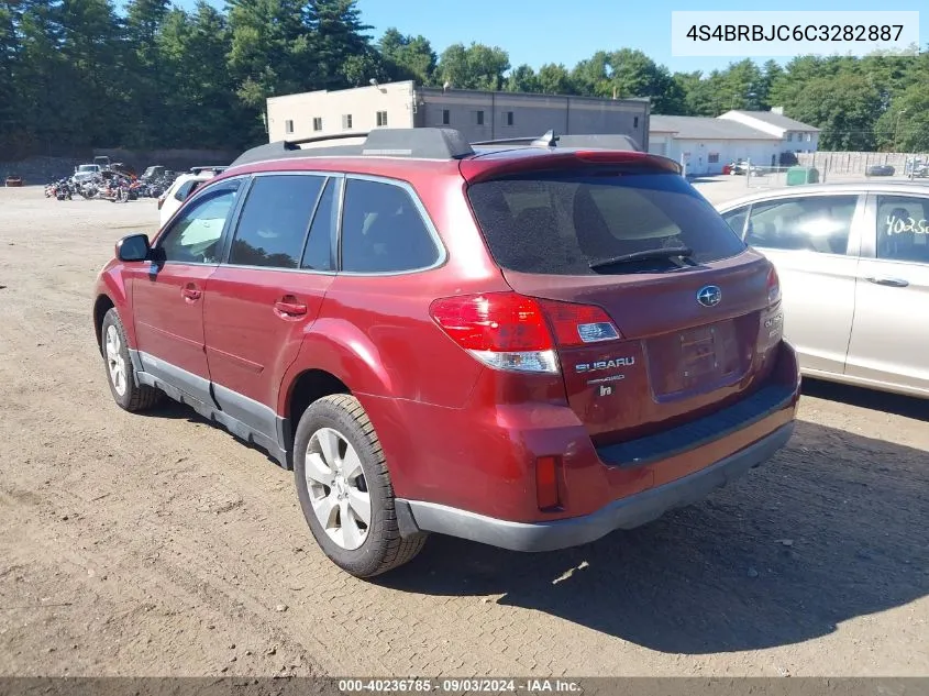 2012 Subaru Outback 2.5I Limited VIN: 4S4BRBJC6C3282887 Lot: 40236785