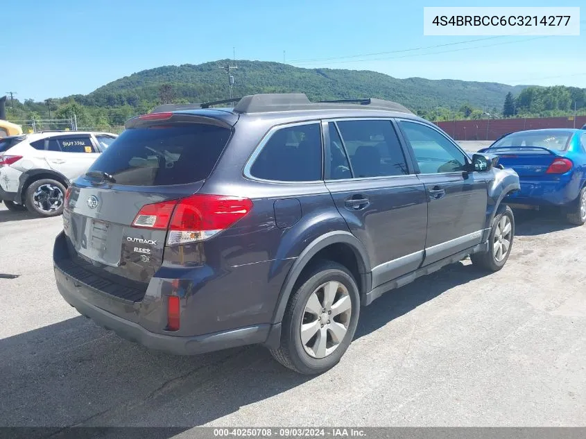 2012 Subaru Outback 2.5I Premium VIN: 4S4BRBCC6C3214277 Lot: 40250708