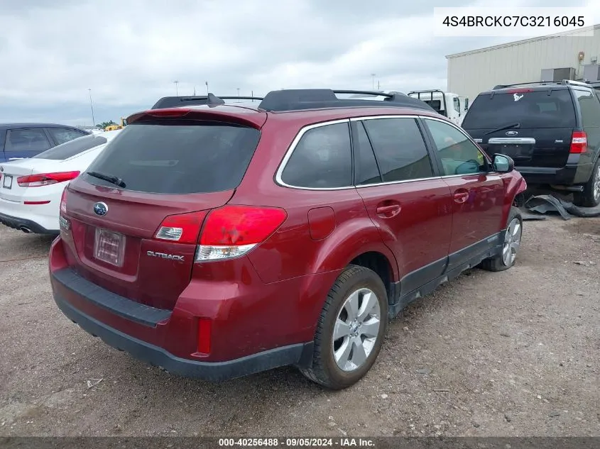 2012 Subaru Outback 2.5I Limited VIN: 4S4BRCKC7C3216045 Lot: 40256488