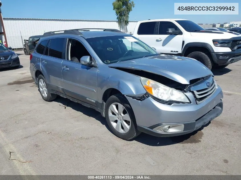 2012 Subaru Outback 2.5I Premium VIN: 4S4BRCCC3C3299942 Lot: 40261113