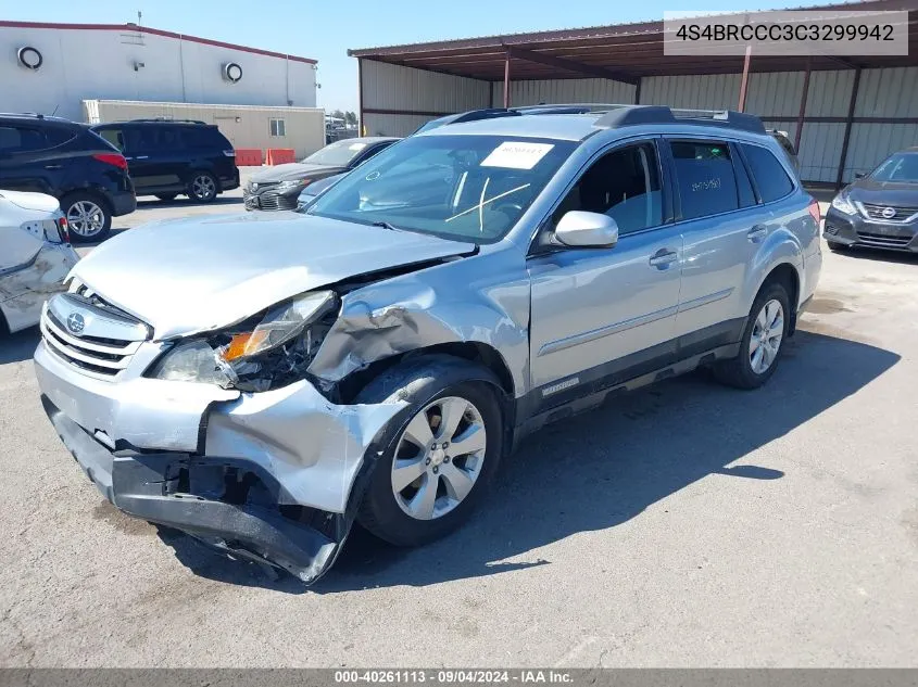 2012 Subaru Outback 2.5I Premium VIN: 4S4BRCCC3C3299942 Lot: 40261113