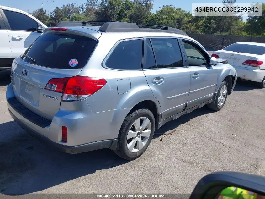 2012 Subaru Outback 2.5I Premium VIN: 4S4BRCCC3C3299942 Lot: 40261113