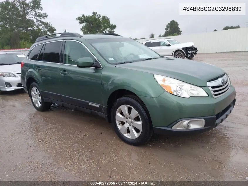 2012 Subaru Outback 2.5I Premium VIN: 4S4BRBCC2C3298839 Lot: 40272056