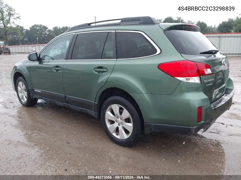 4S4BRBCC2C3298839 2012 Subaru Outback 2.5I Premium