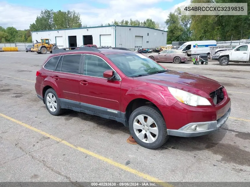 2012 Subaru Outback 2.5I Premium VIN: 4S4BRCCCXC3239835 Lot: 40293638