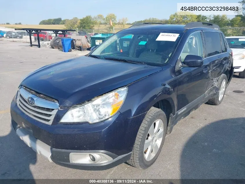 2012 Subaru Outback 2.5I Premium VIN: 4S4BRCCC3C3298483 Lot: 40308136