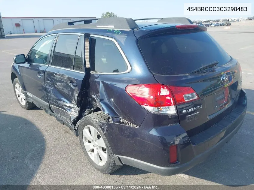 2012 Subaru Outback 2.5I Premium VIN: 4S4BRCCC3C3298483 Lot: 40308136