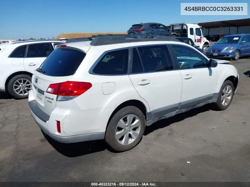 4S4BRBCC0C3263331 2012 Subaru Outback 2.5I Premium